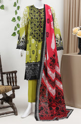 LIME ETHNIC 3PC SUIT STITCHED