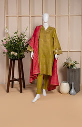 PINAR JACQUARD 3PC SUIT STITCHED