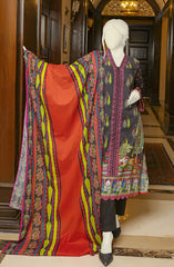 SUMMER'22 ARGUS BLOCK EMBROIDERED DIGITAL PRINTED LAWN 3PC UNSTITCHED