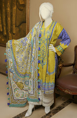 SUMMER'22 ABSHAAR EMBROIDERED DIGITAL PRINTED LAWN 3PC UNSTITCHED