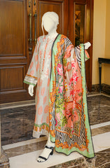 EID FESTIVE'22 PAIRED FLOWERS EMBROIDERED PRINTED LAWN 3PC UNSTITCHED
