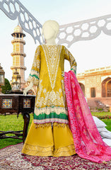 EID FESTIVE'22 DORIA EMBROIDERED PRINTED COTTON 3PC UNSTITCHED