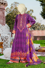 FESTIVE'22 MOROCCAN DOORS EMBROIDERED PRINTED DOBBY 3PC UNSTITCHED