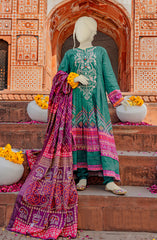 FESTIVE'22 BANDHANI EMBROIDERED PRINTED DOBBY 3PC UNSTITCHED