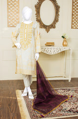 FESTIVE'22 IVORY GEM 3PC STITCHED SUIT