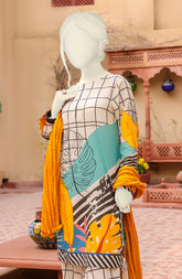 SUMMER'22 CLEAR DOVE STITCHED 3PC SUIT
