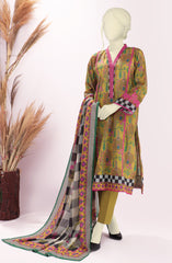 PRE WINTER'22 ETHNIC BOULEVARD EMBROIDERED DIGITAL PRINTED CAMBRIC 3PC UNSTITCHED