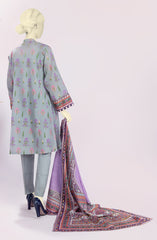 PRE WINTER'22 SAHL EMBROIDERED DIGITAL PRINTED CAMBRIC STITCHED 3PC SUIT