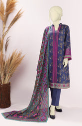 PRE WINTER'22 RIYA EMBROIDERED DIGITAL PRINTED CAMBRIC STITCHED 3PC SUIT