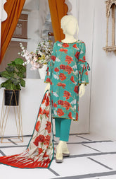 SUMMER'23 BLOOMING NIGHT PRINTED STITCHED 3PC SUIT