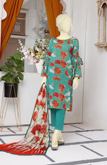 SUMMER'23 BLOOMING NIGHT PRINTED STITCHED 3PC SUIT