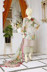 EXCLUSIVE COLLECTION'22 PETAL CROWN PRINTED LAWN 3PC STITCHED SUIT