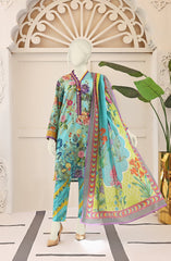 EXCLUSIVE COLLECTION'22 PIGMENT PRINTED LAWN 3PC STITCHED SUIT