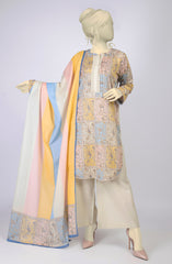 SUMMER'23 BYZANTINE PRINTED LAWN 3PC UNSTITCHED