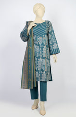 SUMMER'23 MEDIEVAL FLORALS PRINTED LAWN 3PC UNSTITCHED