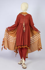 SUMMER'23 ELEGANT GLAM DYED ZARI TAAR LAWN 3PC UNSTITCHED