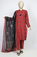 SUMMER'23 FALAK EMBROIDERED DYED 3PC UNSTITCHED