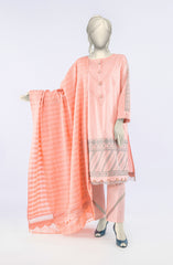 FESTIVE'23 YARN DYED JACQUARD EMBROIDERED 3PC UNSTITCHED