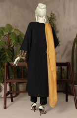 SUMMER'23 CHARCOAL GREY STITCHED 3PC SUIT