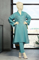 SUMMER'23 FLORAL MESH STITCHED 2PC SUIT