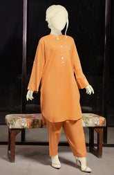SUMMER'23 PEACH PUFF STITCHED 2PC SUIT