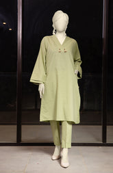 SUMMER'23 CHINIOSE GREEN STITCHED 2PC SUIT
