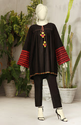 WINTER'22 OVAL SATIN STITCHED 2PC SUIT