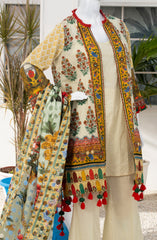 WOMEN IMAGERY LAWN 3PC UNSTITCHED