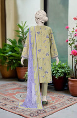 EMBROIDERED PRINTED LAWN STITCHED 3 PIECE