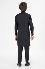 BLACK EMBROIDERED KURTA PAJAMA