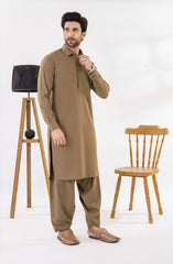 LIGHT BROWN BLENDED KAMEEZ SHALWAR