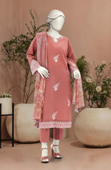 EMBROIDERED CAMBRIC 3PCS UNSTITCHED