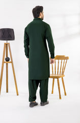 TEAL GREEN BLENDED KAMEEZ SHALWAR