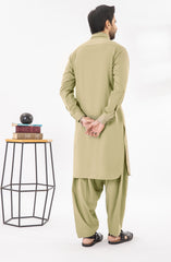 KHAKI BLENDED KAMEEZ SHALWAR
