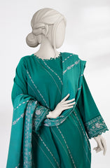 EMBROIDERED CROSS HATCH STITCHED 3 PIECE