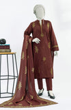 WINTER'24 EMBROIDERED CROSS HATCH WOMEN STITCHED 3PC SUIT