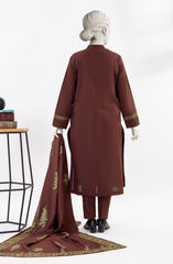 EMBROIDERED CROSS HATCH STITCHED 3 PIECE