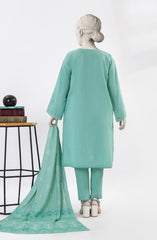 EMBROIDERED CROSS HATCH STITCHED 3 PIECE