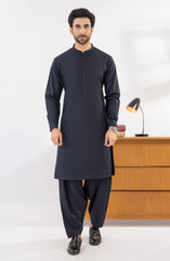 NAVY KAMEEZ SHALWAR WITH WAIST COAT