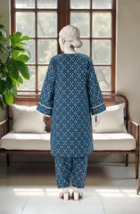 EMBROIDERED PRINTED LAWN STITCHED 2 PIECE