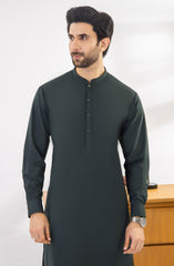 CHARCOAL KAMEEZ SHALWAR WITH WAIST COAT
