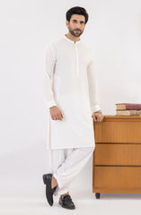 OFF WHITE KAMEEZ SHALWAR WITH WAIST COAT