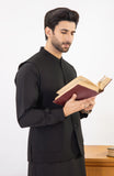 WINTER'24 MEN KAMEEZ SHALWAR WITH WAIST COAT BLACK