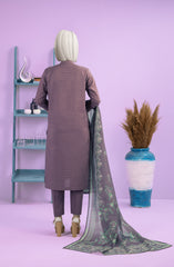 EMBROIDERED ZARI TAR STITCHED 3 PIECE