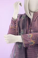 EMBROIDERED ZARI TAR STITCHED 3 PIECE