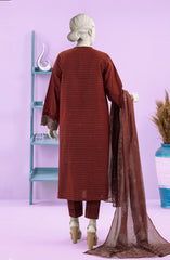 EMBROIDERED ZARI TAAR 3PCS UNSTITCHED