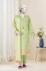 EMBROIDERED CMBRIC 3PCS UNSTITCHED