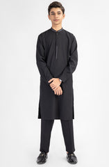 SUMMER'25 TEENS KURTA PAJAMA EMBROIDERED BLACK