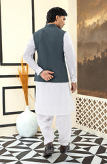 TEAL GREEN BLENDED WAISTCOAT