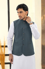 TEAL GREEN BLENDED WAISTCOAT